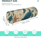 Sea Turtle Corals Starfish Neck Roll Pillow Bolster Round Health Memory Foam Long Cervical Cylinder Pillows with Removable Washable Cover for Body Bed Legs Back Yoga - Image 2