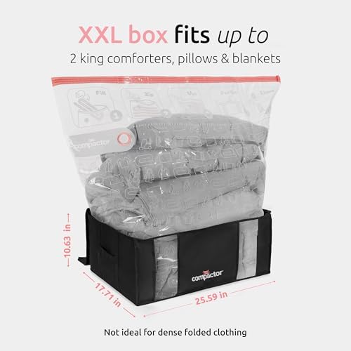Compactor XXL Vacuum Storage Bag & Semi-Rigid Box, Closet Organizer, 210L - Image 5