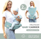FRUITEAM Safety-Certified Baby Carrier with Hip Seat Newborn to Toddler - Image 3