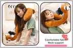 Neck Pillow Phone Holder,Strong Plasticity Cute Animal Raccoon Shape,U Shaped Pillow Cell Phone Stand for Travel Home Bed Sofa,Neck Mount for Phone,Hand Free Neck Cushion Phone Stand,Neck Phone Holder - Image 3