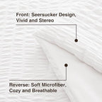 Love's cabin Seersucker White Twin XL Comforter Set, 5-Piece Bed in a Bag - Image 4