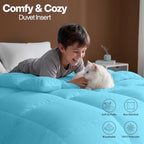 Utopia Bedding Comforter King Size, Duvet Insert, Aqua, 90 x 102 Inches - Image 6
