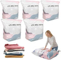 No‑Pump Vacuum Storage Bags, 2026 New Cube Compression Space Saver Bags, Large Storage Compression Bags Press & Seal, Vacuum Seal Bags for Clothes, Comforters, Blankets (5 Pcs, Medium) by Punhail