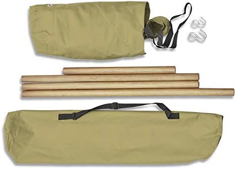 Flexzion Hanging Hammock Air Chair Swing Lounger (Tan) Footrest Armrest Pillow Boho Canvas Hamic Chairs for Outside Outdoor Indoor Patio Porch Upgraded 350lbs, Solid Wooden Dowels, Portable Bag - Image 5
