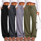 4 Pack Women Lounge Comfy Pants Lightweight Sweatpant by Velvelhall