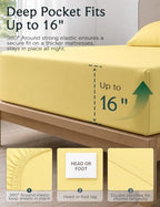 Full Size Sheets, Cooling & Soft Deep Pocket Bed Sheet Set, 4PC - Image 3