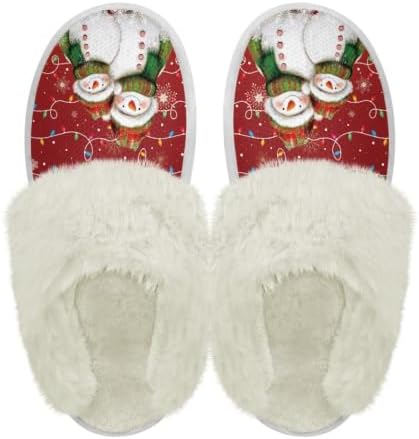 Cotton Slippers With Fluffy Edges House Slippers Non‑Slip Sole by Unknown