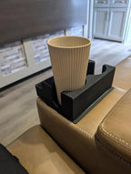 RV Dual Cup Holder & Remote Organizer for Brinkley – Fits Wireless Charger Slot on Sofa Arm | Holds 2 Drinks & Remotes | Effortless Tool-Free Installation (White) - Image 2