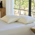 DOZ Pillowcase Set, 100% Viscose derived from Bamboo, Organically Grown, Buttery Soft, Silky, Breathable, Cooling, Oeko-TEX, High GSM, 2-Pack, Envelope Closure (King, Ivory) by DOZ