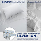 Elegear Silver-Infused Cooling Blanket for Hot Sleepers, Queen Size, Grey - Image 3