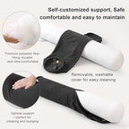 Cuddle Pillow – Corduroy Long Body Pillow for Adults, Cozy Bolster Pillow for Bed, Soft & Supportive for Relaxing Sleep,59 x 7.87 Inches,Lamp Black - Image 3