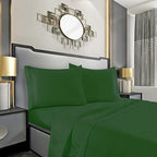 Mocassi Full Sheet Set - Luxury Hotel 1800 Premier Bedding Sheets & Pillowcases - Ultra Soft Breathable & Cooling Bed Sheets - Deep Pocket - Wrinkle Resistant - 4 Piece Set - Full, Hunter Green by MocassiLuxuryBedding