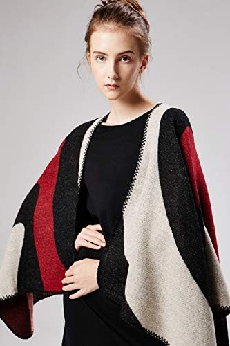 Lacavocor Women's Shawl Wrap Poncho Cape Cardigan Open Front - Image 5