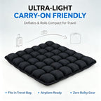 Inflatable Travel Seat Cushion with Built-in Press Inflate Pump, Waterproof Puncture Resistant 3D Air Cell Ergonomic Pressure Relief Pad, Adjustable for Airplane Car Wheelchair Office Stadium Trips - Image 7