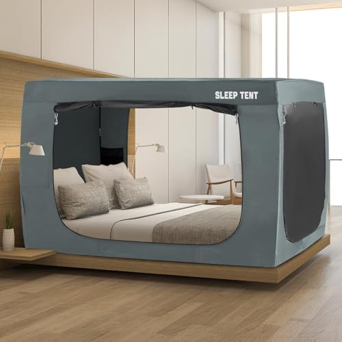 Full Bed Tent Canopy for Kid Adult, Indoor Privacy Dream Blackout Tents by YAVIL