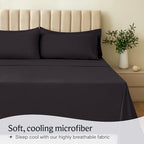 Twin Size Sheets Set, Cooling & Soft Deep Pocket Bed Sheets, 3PC - Image 3