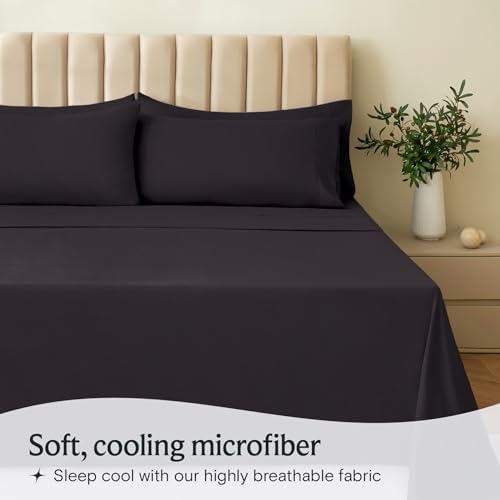 Twin Size Sheets Set, Cooling & Soft Deep Pocket Bed Sheets, 3PC - Image 3