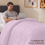 Utopia Bedding Twin Comforter, Duvet Insert, Lavender, 64 x 88 Inches - Image 3