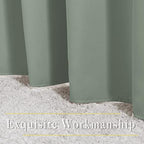 NICETOWN Blackout Greyish Blue Curtains for Bedroom - Window Treatment Thermal Insulated Grommet Solid Drapes Energy Saving Sound Reducing for Basement, 2 Panels, W66 x L54 - Image 6