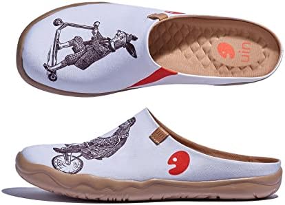 UIN Slipper Woman Travel Art Painted Shoes Wide Toe Casual Home Slip On Mules Malaga - Image 4