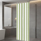 Window Privacy Film Frosted, Sage Green Striped Static Cling Door Window Covering, Farmhouse Vertical Stripes Geometric UV Blocking Windows Film for Office, Hotel, Bedroom, 29.5 x 78.7 Inches - Image 5