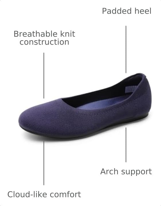 DREAM PAIRS Women's Dress Knit Ballet Comfort Flats - Image 3