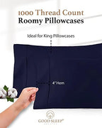 1000 TC King Pillowcases Set of 2 100% Egyptian Cotton Pillow Cases - Image 4