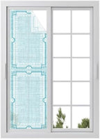 Window Privacy Film Frosted, Mint Green Botanical Reusable Static Cling Window Tints, Vintage Florals Geometric Minimalist Heat Control Windows Films for Offices, Balcony, 29.5 x 118 Inches by Unknown