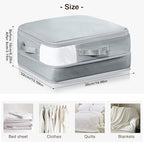 DIMJ Clothes Storage Bag 6 Pack, 19L Compression Storage Bags for Blanket, Sweater, Jacket, Closet, Sheet Storage Organizer with Window Handle, Space Saver Storage Bags with Zipper, Gray - Image 2