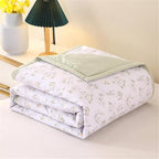 Coverless Duvet Single Double King Size, Reversible Summer Quilted Duvet Cosy and Lightweight Quilt Breathable Bedspreads Quilted Throw for Beds,Green,180 * 200cm by Unknown