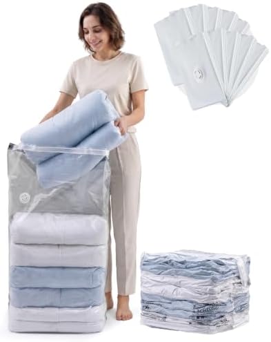 TAILI Cube Vacuum Storage Bags, 10 Pack Jumbo Size (31x40x15 Inch), Cream by TAILI