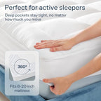 Niagara Sleep Solution 100% Cotton Top Full XL Mattress Pad, Pillow Top - Image 5