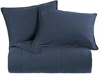HiEnd Accents Stonewashed Cotton 3 Piece King Denim Coverlet Set - Image 2