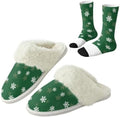 Fuzzy Slippers for Women Washable Cotton Slippers with Crew Socks by Unknown