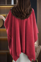 Women's Shawl Wrap Plus Size Cardigan 100% Merino Wool Poncho Cape Fall Winter Open Sweater Coat - Image 3