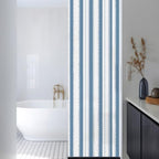 Window Privacy Film Frosted, Blue Striped Reusable Static Cling Window Tints, Farmhouse Vertical Stripes Geometric Heat Control Windows Films for Offices, Balcony, 29.5 x 118 Inches - Image 3