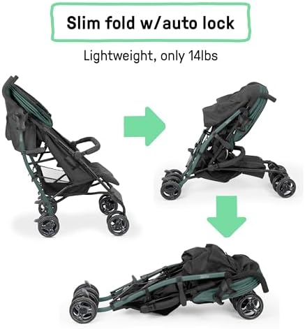 3Dlite Jewel Convenience Stroller – Lightweight Folding Stroller with Car Seat Compatibility, Extra-Large Canopy & Storage - Image 5