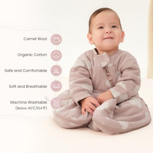 KaiyaBaby Organic Cotton Baby Sleep Sack, Long Sleeve 3.5 TOG, 0-6M - Image 2