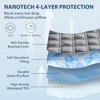 MEELUS Waterproof King Mattress Protector, Fitted Deep Pocket 8"-21",Gray - Image 2