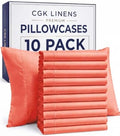 Queen Pillow Cases - 10 Pack Soft Pillowcase Covers - 20" x 30" (Coral) by CGKUnlimited