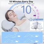 Cervical Neck Pillows for Tension Muscle Relief, Neck Roll Pillow for Side Sleepers, Camping & Travel Neck Support Memory Foam Pillow, Cervical Traction Device with Storage Bag - Image 3