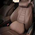 Universal Memory Foam Car Headrest Neck Pillow Auto Neck Cushion (Chestnut Brown, Headrest Lumbar+Lumbar Cushion) by Unknown