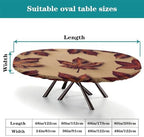 Oval Clear Plastic Tablecloth Protector, Plaid Pattern Printed on Oval Fitted Table Cover, for Business & Events Birthday Parties, Fits for 54" x 76" Oval Tables - Image 4