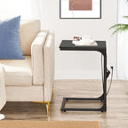 TUTOTAK C Shaped End Table with Charging Station, Side Table for Sofa - Image 6