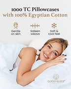 1000 TC Standard Pillowcases Set of 2 100% Egyptian Cotton Pillow Cases - Image 5