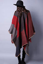 Lacavocor Women's Shawl Wrap Poncho Cape Cardigan Open Front - Image 5