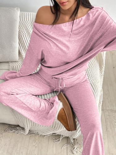 Nimsruc Off The Shoulder 2 Piece Sets For Women Fall Matching Lounge Set - Image 4