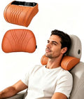 HISKI Memory Foam Car Neck Pillow Universal Memory Foam Car Headrest Neck Pillow Car Neck Pillow (Orange-2 Set) by HISKI
