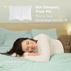 Breescape Cooling Pillow Cases Queen Size Set of 2, BlendTek™ Cooling Technology for Hot Sleepers & Night Sweats, Silky Soft Cool Pillowcases for Hair & Skin Care, 20" x 30", Snow White - Image 5