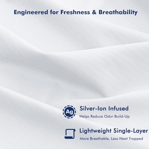 Elegear Silver-Infused Cooling Blanket for Hot Sleepers, Throw XL White - Image 5